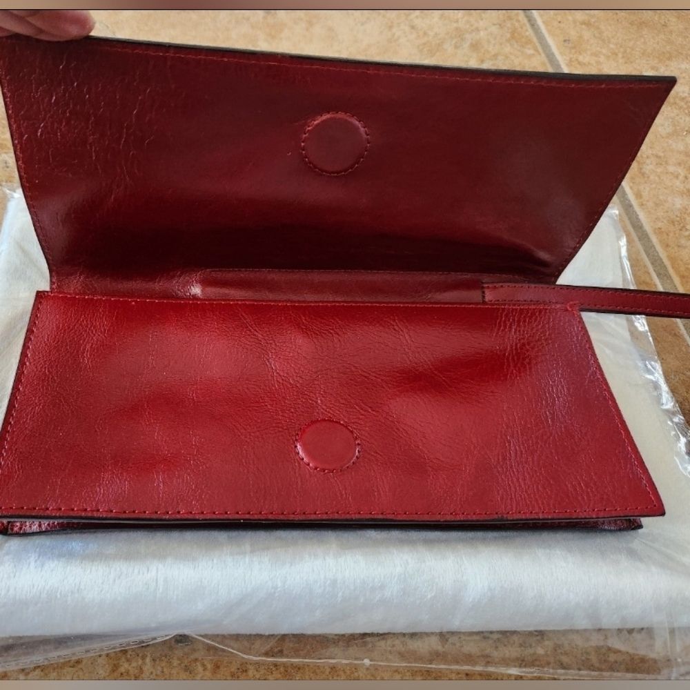 NWT Red Pelle Studio/ Wilsons Italian Leather Wrist Bag - Picture 1 of 7